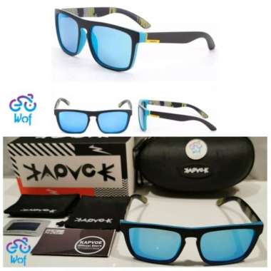 KAPVOE BROOKLYN 1 LENSA KACAMATA SEPEDA BIKE SUNGLASSES GLASSES SPORT 2.Black Blue