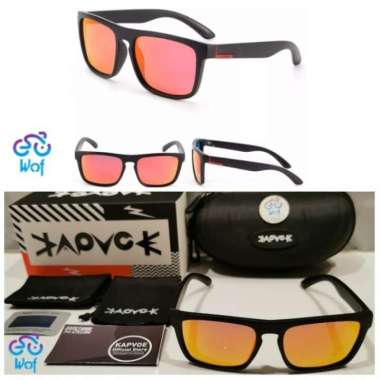 KAPVOE BROOKLYN 1 LENSA KACAMATA SEPEDA BIKE SUNGLASSES GLASSES SPORT 3.Black Red