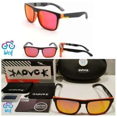 KAPVOE BROOKLYN 1 LENSA KACAMATA SEPEDA BIKE SUNGLASSES GLASSES SPORT 7.BkOrangeRed