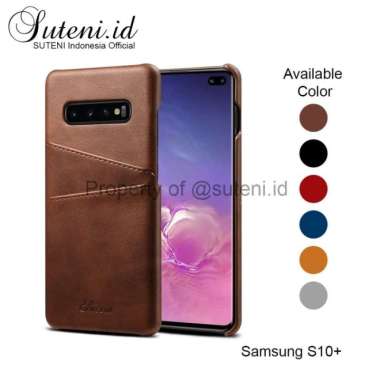 Suteni Card Slot Leather Case Samsung S10 S10plus S10e S10+ Plus Casing Kulit S10 PLUS Hitam