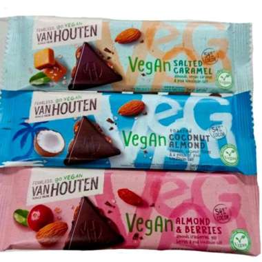 Coklat Van Houten Vegan Salted Caramel 45gr Coconut Almond