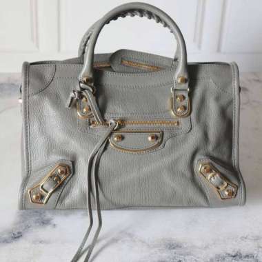 Balenciaga small city edge griss acier ghw