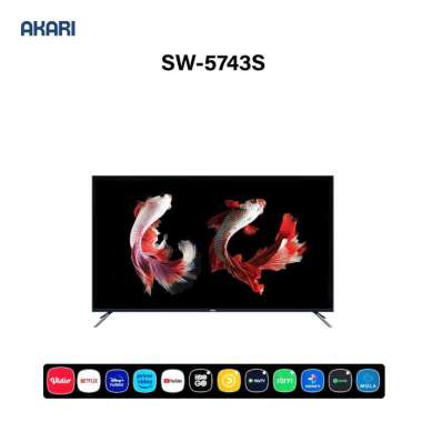 Led TV Akari Sw-5743s / SW5743S Smart Tv Garansi Resmi - Hitam