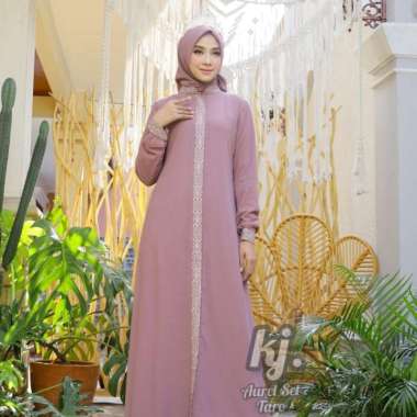 gamis pesta khadijah mode Aurel set hijab Sampai Jumbo Jumbo Taro