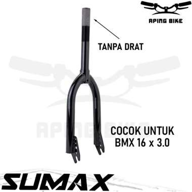 Fork BMX 16 SUMAX Oversize (TANPA DRAT) Hitam Garpu Sepeda BMX 16