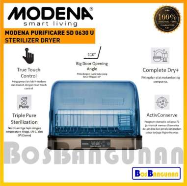 Sterilizer Dryer MODENA PURIFICARE SD 0630 U / MODENA SD0630U + PACKING KAYU