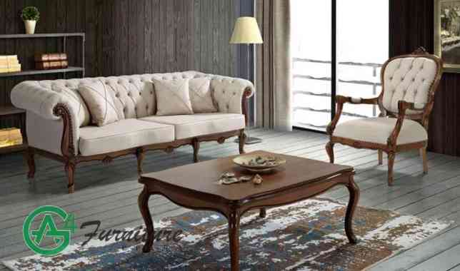 Kursi Sofa Jati Mewah Modern Trossard