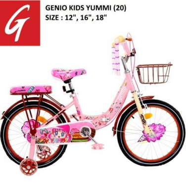 sepeda lipat anak perempuan16 inch genio yummi sepeda lipat mini - Multicolor