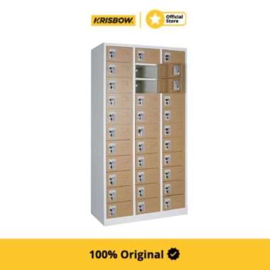 Krisbow Locker Loker 33 Pintu - Cokelat 45X90X185Cm