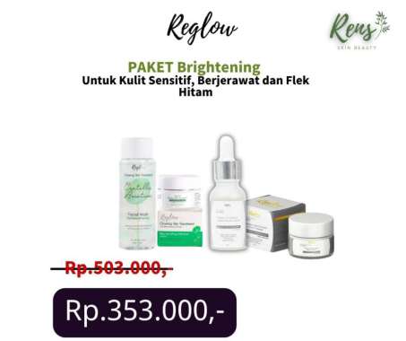 reglow paket brightening skincare ori pencerah wajah dr shindy Paket Brightening
