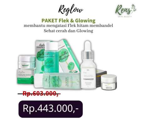 reglow paket brightening skincare ori pencerah wajah dr shindy Paket Lengkap