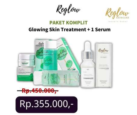 reglow paket brightening skincare ori pencerah wajah dr shindy Paket Reglow Basic + Serum