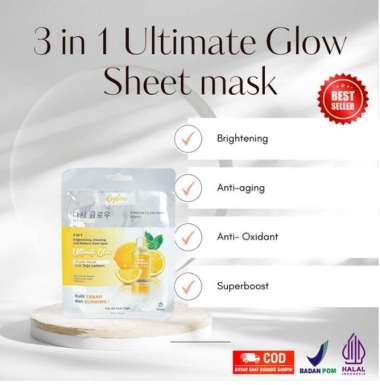 reglow paket brightening skincare ori pencerah wajah dr shindy Sheetmask