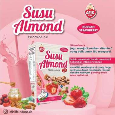 Afis Susu Almond - susu pelancar ASI Strawberry