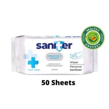 Saniter Personal Wipes Sanitizer 50 Sheets / Tisu Basah Antiseptik