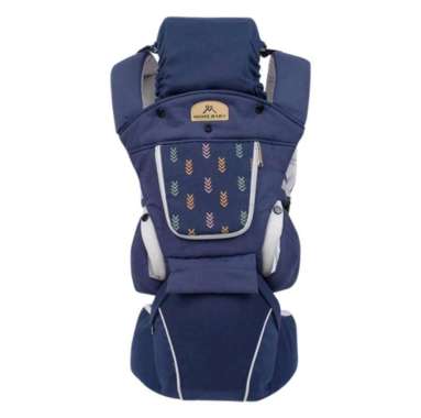 Moms Baby Gendongan Hipseat Airflow + Gendongan 10 in 1 Barley Series Navy