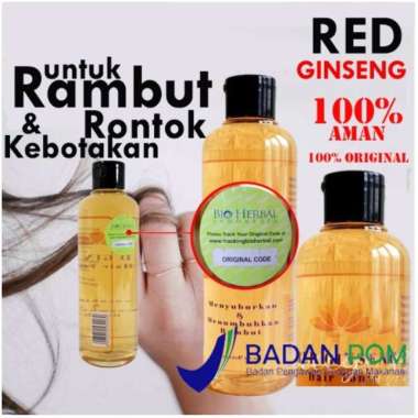 Red Ginseng Shampoo Hair Tonic Rambut Shampo Tonik Korea Original BPOM Bio Herbal Red Shampoo+Tonic