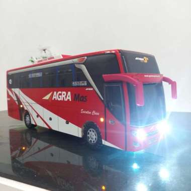 Miniatur Bus Bis Agra Jb3+ Lampu Multicolor