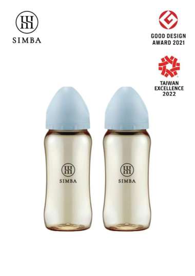 Simba PAKET BUNDLING Allonge PPSU Wideneck 360ml x2 - Botol Susu Bayi Caramel