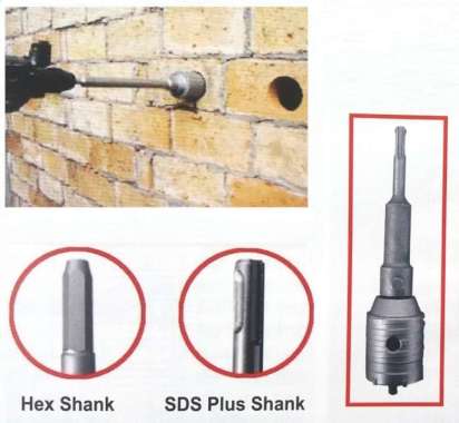 Benz Penyambung Connecting Hollow Drill Core Bit SDS Plus 200MM