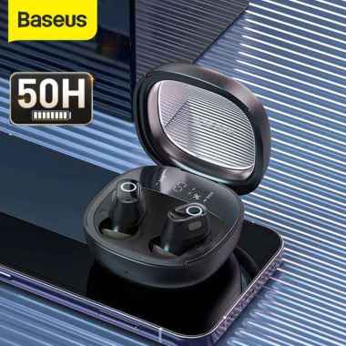 Baseus WM02 PLUS TWS Headset Bluetooth Earphone Mini Earbuds Original Hitam