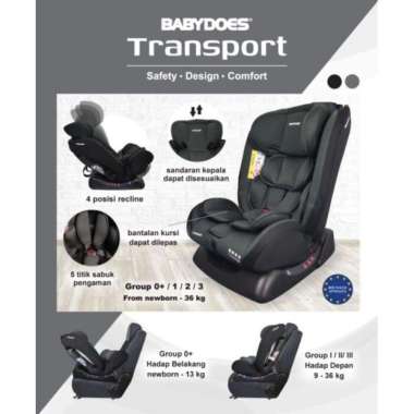 BabyDoes BD 8785 Transport Car Seat Dark Grey