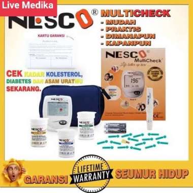 alat nesco multicheck 3 in 1/ alat cek gula darah 3 fungsi / nesco gcu