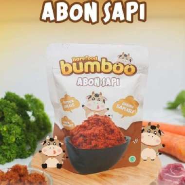 BUMBOO Barefood Abon Ayam dan Sapi Non MSG MPASI Abon Sapi