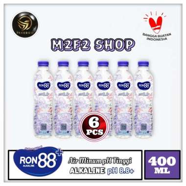 Air Mineral Water Ron 88 Alkaline pH8.8+ Botol Pet - 400 ml (Kemasan 6 Pcs)