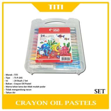 Grosir!!! Titi Krayon Minyak 24 Warna / Crayon 24 Colors Oil Pastels Multicolor