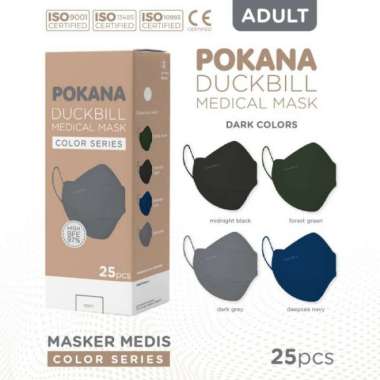 Pokana Duckbill 4-ply Earloop Medical Face Mask - Masker Medis Box 25 Multicolor