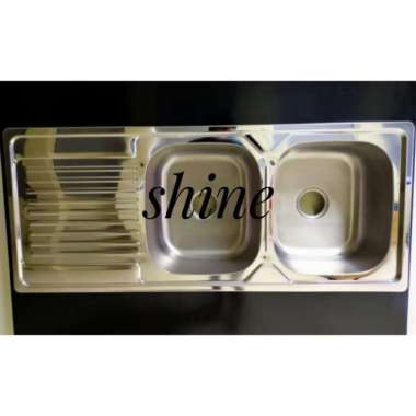 Kitchen Sink 2 Lubang 1 Sayap 12050/Bak Cuci Piring/BCP Multicolor