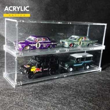 Box Display Akrilik Acrylic Long Diecast 1/64 Hotwheels Tomica