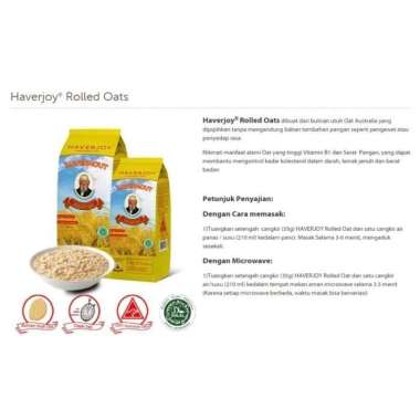 Haverjoy Oatmeal 500 gr Australian Oat Havermout Instan Rolled Quick Rolled