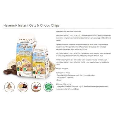 Haverjoy Oatmeal 500 gr Australian Oat Havermout Instan Rolled Quick Instan+Choco