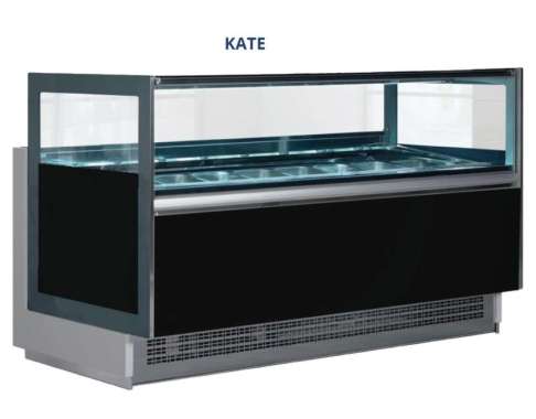 Gea KATE G8 Gelato Showcase (Fan Cooling) Mesin Pemajang Gelato 16 Pan