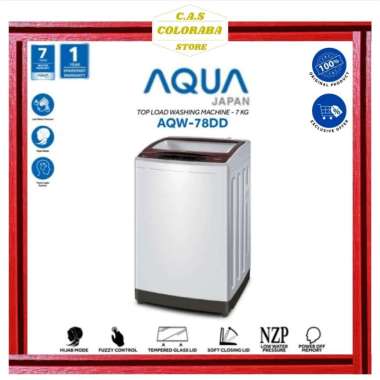 AQUA JAPAN AQW88DD MESIN CUCI TOP LOADING 8 KG AQW88 88DD AQW 88 DD MESIN CUCI AQUA 1 TABUNG 8 KG