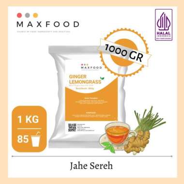1KG GINGER LEMONGRASS MAX FOOD / BUBUK MINUMAN RASA JAHE SEREH