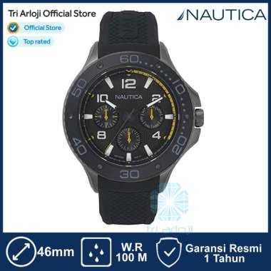 NAUTICA NAPP25004 Jam Tangan Pria Analog Black Rubber