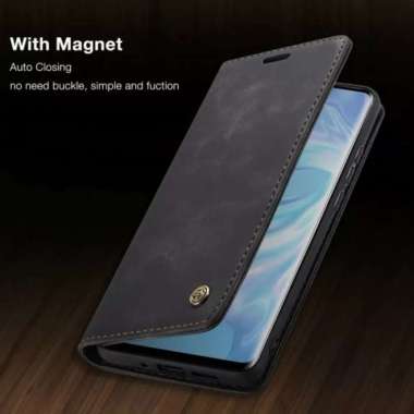 Redmi Note 12 Turbo 5G Flip Wallet Leather Case Cover Dompet Caseme Hitam
