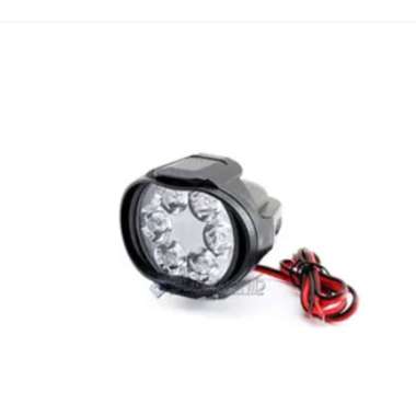 Lampu Tembak Cree 6 Mata Lampu Sorot LED Spion Motor 6 WATT 12V Headlights