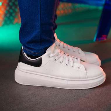 PAULMAY - Sepatu Sneakers Pria Wanita Orlando White Black 38 White Black