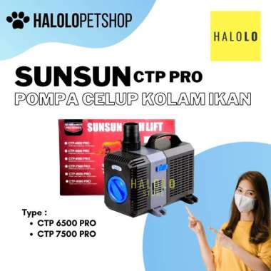 Pompa Celup Kolam Ikan SUNSUN CTP 6500 7500 Pro Rendah Watt CTP 6500 PRO