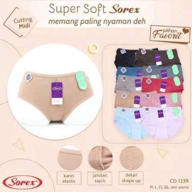 (6pcs) CD dewasa permpuan celana dalam wanita Sorex 1239 termurah original QL Random