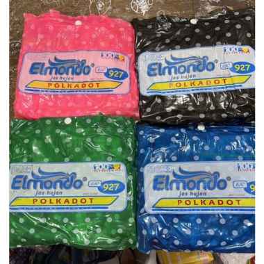 (1pcs) jas hujan setelan dewasa polkadot elmondo 927 termurah All size Pink