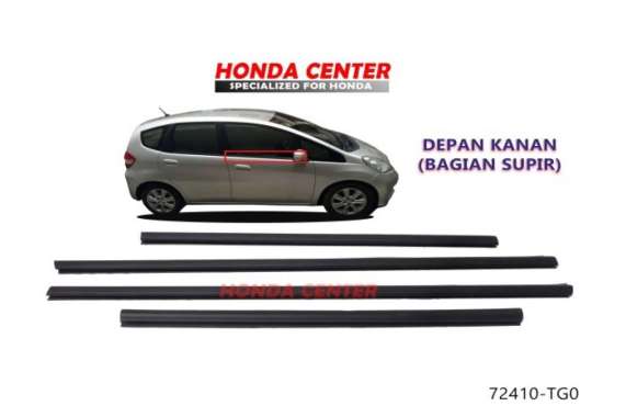PELIPIT KARET KACA PINTU LUAR JAZZ GE8 2010 2011 2012 2014 SET 4 PINTU - SEAESAW