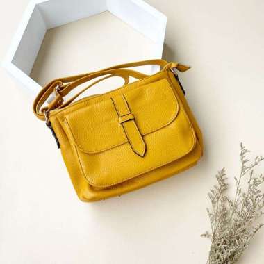 Mivaso Tas Slempang kulit sapi ESME Bag Kuning