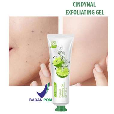[BPOM] Peeling Wajah Fruit Acid Exfoliating Gel 30 Gr Facial Glowing CINDYNAL EXPOLIATING GEL