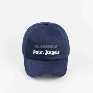 PALM ANGELS CLASSIC LOGO WHITE PALM ANGELS CAP NVY (100% AUTHENTIC)