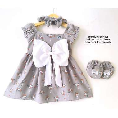 SHIMMER DRESS (pita berkilau mewah) 0-12 bulan sage green